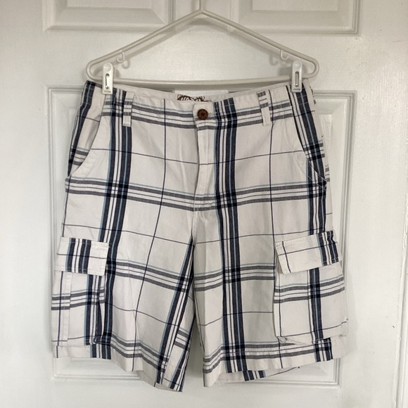 OP Plaid cargo shorts (#1ah34) - Picture 1 of 5